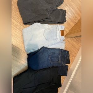Designer jeans size 26/27 lot of 4- rags& bone. Lucky, Eddie bower